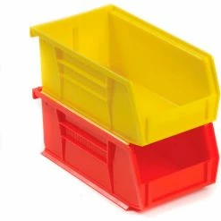 Akro-Mils® AkroBin® Plastic Stack & Hang Bin, 4-1/8"W x 7-3/8"D x 3"H, Yellow - Pkg Qty 24 24 Akro-Mils® AkroBin® Plastic Stack & Hang Bin, 4-1/8"W x 7-3/8"D x 3"H, Yellow - Pkg Qty 24 -Containers & Organizers Sales Store 184811YL 02