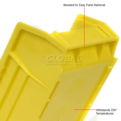 Akro-Mils® AkroBin® Plastic Stack & Hang Bin, 4-1/8"W x 7-3/8"D x 3"H, Yellow - Pkg Qty 24 15 Akro-Mils® AkroBin® Plastic Stack & Hang Bin, 4-1/8"W x 7-3/8"D x 3"H, Yellow - Pkg Qty 24 - Image 15