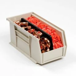 Akro-Mils® AkroBin® Plastic Stack & Hang Bin, 5-1/2"W x 10-7/8"D x 5"H, Stone - Pkg Qty 12 -Containers & Organizers Sales Store 184812BG 06