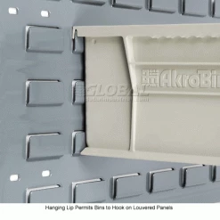 Akro-Mils® AkroBin® Plastic Stack & Hang Bin, 5-1/2"W x 10-7/8"D x 5"H, Stone - Pkg Qty 12 -Containers & Organizers Sales Store 184812BG 4wco