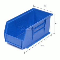 Akro-Mils 30230 Blue Bins Case of 36 for Two-In-One Plastic Stock & Utility ProCarts - Pkg Qty 36 -Containers & Organizers Sales Store 184812BL dim
