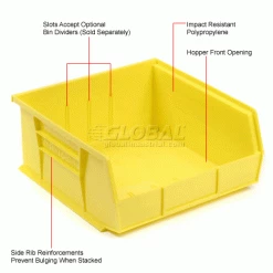 Akro-Mils 30235 Yellow Bins Case of 18 for Two-In-One Plastic Stock & Utility ProCarts - Pkg Qty 18 -Containers & Organizers Sales Store 184813YL 1wco 1