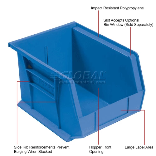 Akro-Mils® AkroBin® Plastic Stack & Hang Bin, 8-1/4"W x 10-3/4"D x 7"H, Blue - Pkg Qty 6 14 Akro-Mils® AkroBin® Plastic Stack & Hang Bin, 8-1/4"W x 10-3/4"D x 7"H, Blue - Pkg Qty 6 - Image 14