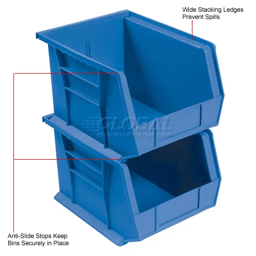 Akro-Mils® AkroBin® Plastic Stack & Hang Bin, 8-1/4"W x 10-3/4"D x 7"H, Blue - Pkg Qty 6 16 Akro-Mils® AkroBin® Plastic Stack & Hang Bin, 8-1/4"W x 10-3/4"D x 7"H, Blue - Pkg Qty 6 - Image 16