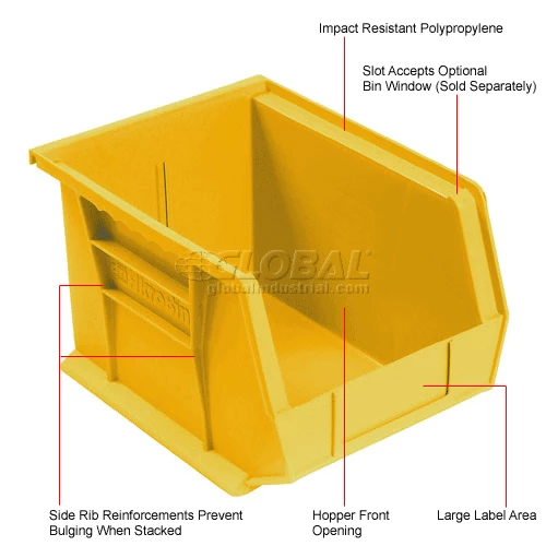 Akro-Mils 30239 Yellow Bins Case of 12 for Two-In-One Plastic Stock & Utility ProCarts - Pkg Qty 12 13 Akro-Mils 30239 Yellow Bins Case of 12 for Two-In-One Plastic Stock & Utility ProCarts - Pkg Qty 12 - Image 13