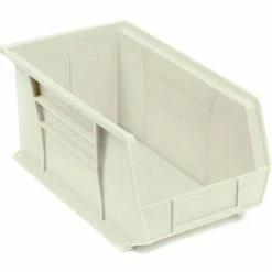 Akro-Mils® AkroBin® Plastic Stack & Hang Bin, 8-1/4"W x 14-3/4"D x 7"H, Stone - Pkg Qty 12
