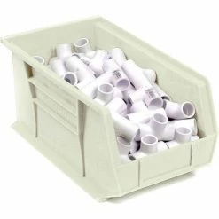 Akro-Mils® AkroBin® Plastic Stack & Hang Bin, 8-1/4"W x 14-3/4"D x 7"H, Stone - Pkg Qty 12 -Containers & Organizers Sales Store 184815BG 01