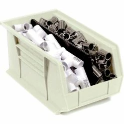 Akro-Mils® AkroBin® Plastic Stack & Hang Bin, 8-1/4"W x 14-3/4"D x 7"H, Stone - Pkg Qty 12 -Containers & Organizers Sales Store 184815BG 03