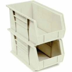 Akro-Mils® AkroBin® Plastic Stack & Hang Bin, 8-1/4"W x 14-3/4"D x 7"H, Stone - Pkg Qty 12 -Containers & Organizers Sales Store 184815BG 04