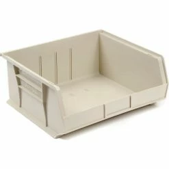 Akro-Mils® AkroBin® Plastic Stack & Hang Bin, 16-1/2"W x 14-3/4"D x 7"H, Stone - Pkg Qty 6