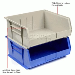 Akro-Mils® AkroBin® Plastic Stack & Hang Bin, 16-1/2"W x 14-3/4"D x 7"H, Stone - Pkg Qty 6 32 Akro-Mils® AkroBin® Plastic Stack & Hang Bin, 16-1/2"W x 14-3/4"D x 7"H, Stone - Pkg Qty 6 -Containers & Organizers Sales Store 184816BG 3wco
