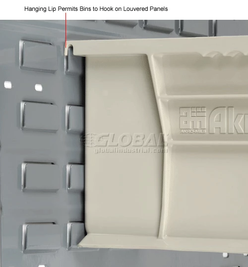 Akro-Mils® AkroBin® Plastic Stack & Hang Bin, 16-1/2"W x 14-3/4"D x 7"H, Stone - Pkg Qty 6 16 Akro-Mils® AkroBin® Plastic Stack & Hang Bin, 16-1/2"W x 14-3/4"D x 7"H, Stone - Pkg Qty 6 - Image 16