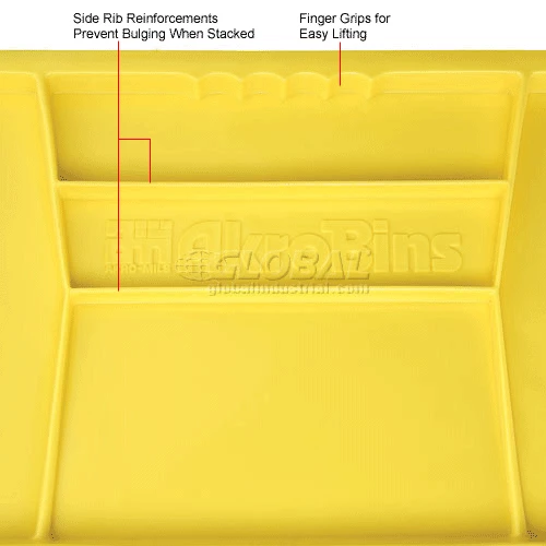 Akro-Mils® AkroBin® Plastic Stack & Hang Bin, 8-1/4"W x 18"D x 9"H, Yellow - Pkg Qty 6 21 Akro-Mils® AkroBin® Plastic Stack & Hang Bin, 8-1/4"W x 18"D x 9"H, Yellow - Pkg Qty 6 - Image 21