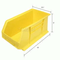 Akro-Mils® AkroBin® Plastic Stack & Hang Bin, 8-1/4"W x 18"D x 9"H, Yellow - Pkg Qty 6 51 Akro-Mils® AkroBin® Plastic Stack & Hang Bin, 8-1/4"W x 18"D x 9"H, Yellow - Pkg Qty 6 -Containers & Organizers Sales Store 184817YL dim