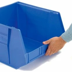 Akro-Mils® AkroBin® Plastic Stack & Hang Bin, 16-1/2"W x 18"D x 11"H, Blue - Pkg Qty 3 21 Akro-Mils® AkroBin® Plastic Stack & Hang Bin, 16-1/2"W x 18"D x 11"H, Blue - Pkg Qty 3 -Containers & Organizers Sales Store 184818BL 02