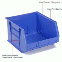 Akro-Mils® AkroBin® Plastic Stack & Hang Bin, 16-1/2"W x 18"D x 11"H, Blue - Pkg Qty 3 32 Akro-Mils® AkroBin® Plastic Stack & Hang Bin, 16-1/2"W x 18"D x 11"H, Blue - Pkg Qty 3 -Containers & Organizers Sales Store 184818BL 1wco