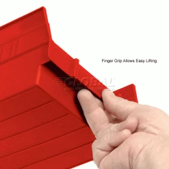 Global Industrial™ Plastic Nesting Storage Shelf Bin 6-5/8"W x 11-5/8"D x 4"H Red - Pkg Qty 12 -Containers & Organizers Sales Store 184838RD 4wco