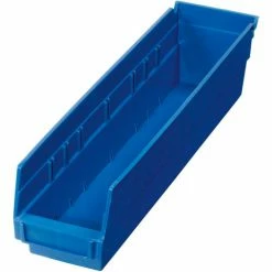 Global Industrial Plastic Nesting Storage Shelf Bin 4-1/8"W x 17-7/8"D x 4"H Blue - Pkg Qty 12 18 Global Industrial Plastic Nesting Storage Shelf Bin 4-1/8"W x 17-7/8"D x 4"H Blue - Pkg Qty 12 -Containers & Organizers Sales Store 184839BL 03