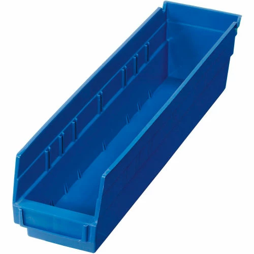 Global Industrial Plastic Nesting Storage Shelf Bin 4-1/8"W x 17-7/8"D x 4"H Blue - Pkg Qty 12 4 Global Industrial Plastic Nesting Storage Shelf Bin 4-1/8"W x 17-7/8"D x 4"H Blue - Pkg Qty 12 - Image 4