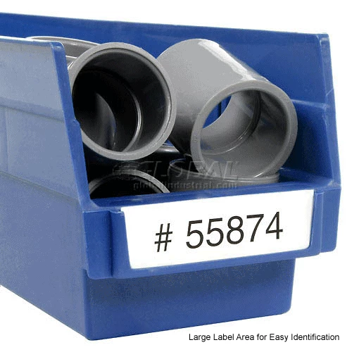Global Industrial Plastic Nesting Storage Shelf Bin 4-1/8"W x 17-7/8"D x 4"H Blue - Pkg Qty 12 13 Global Industrial Plastic Nesting Storage Shelf Bin 4-1/8"W x 17-7/8"D x 4"H Blue - Pkg Qty 12 - Image 13