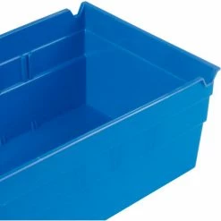 Global Industrial™ Plastic Nesting Storage Shelf Bin 6-5/8"W x 17-7/8"D x 4"H Blue - Pkg Qty 12 -Containers & Organizers Sales Store 184840BL 03