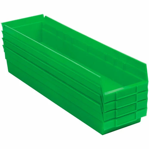 Global Industrial Plastic Nesting Storage Shelf Bin 6-5/8"W x 23-5/8"D x 4"H Green - Pkg Qty 6 3 Global Industrial Plastic Nesting Storage Shelf Bin 6-5/8"W x 23-5/8"D x 4"H Green - Pkg Qty 6 - Image 3