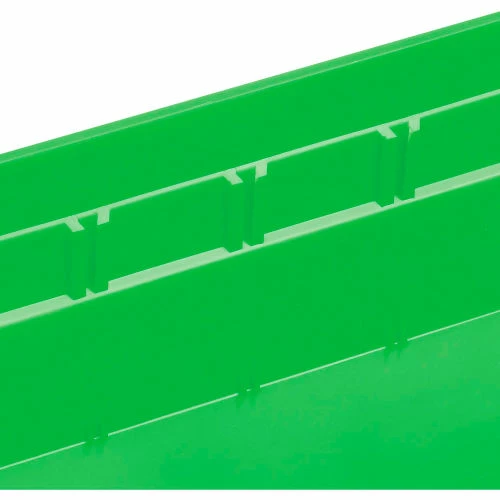 Global Industrial Plastic Nesting Storage Shelf Bin 6-5/8"W x 23-5/8"D x 4"H Green - Pkg Qty 6 5 Global Industrial Plastic Nesting Storage Shelf Bin 6-5/8"W x 23-5/8"D x 4"H Green - Pkg Qty 6 - Image 5
