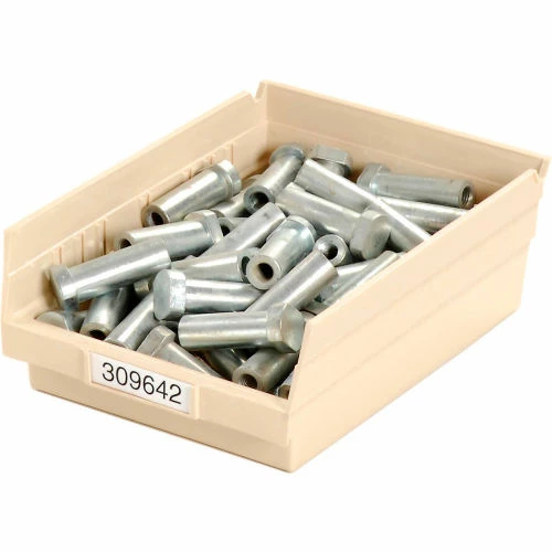 Global Industrial Plastic Nesting Storage Shelf Bin 8-3/8"W x 11-5/8"D x 4"H Beige - Pkg Qty 12 2 Global Industrial Plastic Nesting Storage Shelf Bin 8-3/8"W x 11-5/8"D x 4"H Beige - Pkg Qty 12 - Image 2
