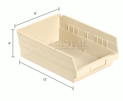 Global Industrial Plastic Nesting Storage Shelf Bin 8-3/8"W x 11-5/8"D x 4"H Beige - Pkg Qty 12 40 Global Industrial Plastic Nesting Storage Shelf Bin 8-3/8"W x 11-5/8"D x 4"H Beige - Pkg Qty 12 -Containers & Organizers Sales Store 184843BG dim