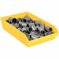 Global Industrial™ Plastic Nesting Storage Shelf Bin 11-1/8"W x 17-7/8"D x 4"H Yellow - Pkg Qty 12 -Containers & Organizers Sales Store 184846YL 02