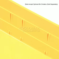 Global Industrial™ Plastic Nesting Storage Shelf Bin 11-1/8"W x 17-7/8"D x 4"H Yellow - Pkg Qty 12 -Containers & Organizers Sales Store 184846YL 3wco