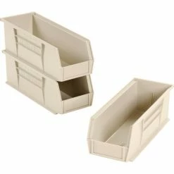 Akro-Mils® AkroBin® Plastic Stack & Hang Bin, 5-1/2"W x 14-3/4"D x 5"H, Stone - Pkg Qty 12 -Containers & Organizers Sales Store 188015BG 01