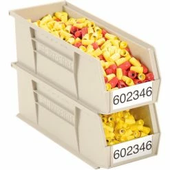 Akro-Mils® AkroBin® Plastic Stack & Hang Bin, 5-1/2"W x 14-3/4"D x 5"H, Stone - Pkg Qty 12 -Containers & Organizers Sales Store 188015BG 05