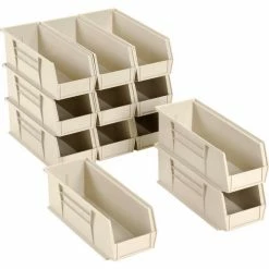 Akro-Mils® AkroBin® Plastic Stack & Hang Bin, 5-1/2"W x 14-3/4"D x 5"H, Stone - Pkg Qty 12 -Containers & Organizers Sales Store 188015BG 07
