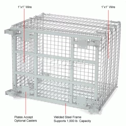 Global Industrial Folding Wire Container 32"L x 20"W x 21"H, 1000 Lb. Capacity 100 Global Industrial Folding Wire Container 32"L x 20"W x 21"H, 1000 Lb. Capacity -Containers & Organizers Sales Store 198642 3wco