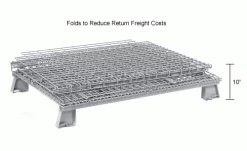 Global Industrial™ Folding Wire Container 48"L x 40"W x 42-1/2"H 5000 Lb. Capacity -Containers & Organizers Sales Store 198694 2wco