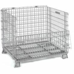 Global Industrial™ Folding Wire Container 40"L x 32"W x 34-1/2"H 4000 Lb. Capacity -Containers & Organizers Sales Store 198696 04 3