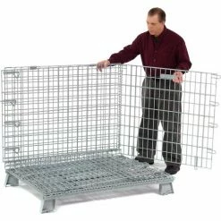 Global Industrial™ Folding Wire Container 48"L x 40"W x 36-1/2"H 5000 Lb. Capacity -Containers & Organizers Sales Store 198696 14 5