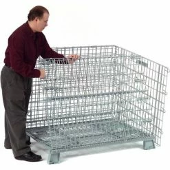 Global Industrial™ Folding Wire Container, 48"L x 40"W x 42-1/2"H, 4000 Lb. Capacity -Containers & Organizers Sales Store 198696 15 1