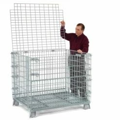 Global Industrial™ Folding Wire Container 48"L x 40"W x 42-1/2"H 5000 Lb. Capacity -Containers & Organizers Sales Store 198696 19 6