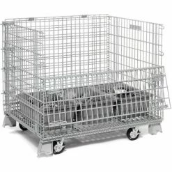 Global Industrial™ Folding Wire Container, 48"L x 40"W x 42-1/2"H, 4000 Lb. Capacity -Containers & Organizers Sales Store 198696 59 1