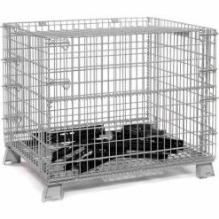 Global Industrial™ Folding Wire Container 48"L x 40"W x 36-1/2"H 5000 Lb. Capacity -Containers & Organizers Sales Store 198696 64 5