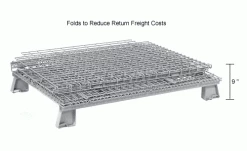 Global Industrial™ Folding Wire Container, 48"L x 40"W x 42-1/2"H, 4000 Lb. Capacity -Containers & Organizers Sales Store 198697 2wco