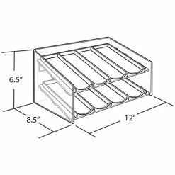 Global Approved 222482, 8 Compartment Cosmetic Display, 12"W x 6.5"H x 8"D, CLR, 1 Pc -Containers & Organizers Sales Store 222482 2