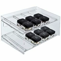 Global Approved 222482, 8 Compartment Cosmetic Display, 12"W x 6.5"H x 8"D, CLR, 1 Pc
