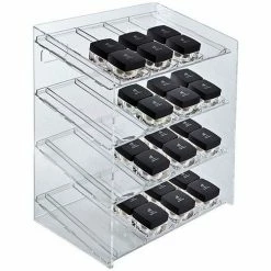 Global Approved 222484, 16 Compartment Cosmetic Display, 12"W x 14.5"H x 8.5"D, CLR, 1 Pc