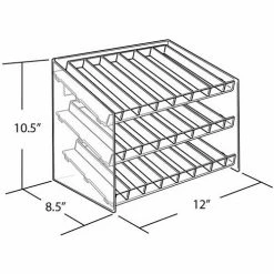 Global Approved 222683, 24 Compartment Cosmetic Display, 12"W x 10.5"H x 8"D, CLR, 1 Pc -Containers & Organizers Sales Store 222683 2