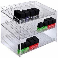 Global Approved 222683, 24 Compartment Cosmetic Display, 12"W x 10.5"H x 8"D, CLR, 1 Pc
