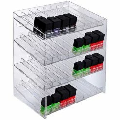 Global Approved 222684, 32 Compartment Cosmetic Display, 12"W x 14.5"H x 8.5"D, CLR, 1 Pc