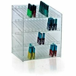 Global Approved 222884, 48 Compartment Cosmetic Display, 12"W x 14.5"H x 8.5"D, CLR, 1 Pc